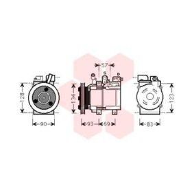 Achetez des Compresseur de climatisation VAN WEZEL 8200K264 à prix pour 460,15 €