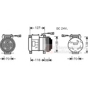 Compre Compressor, ar condicionado da VAN WEZEL 2800K073 a um preço baixo por 1228,85 €