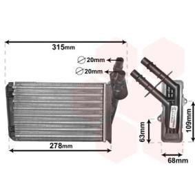 Wärmetauscher, Innenraumheizung 43006228 von VAN WEZEL günstig für 22,42 € online kaufen
