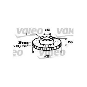 Bremsscheibe für LANCIA von VALEO