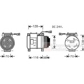 Compre Compressor, ar condicionado da VAN WEZEL 2800K072 a um preço baixo por 864,46 €