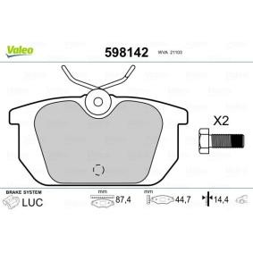 Bremsbeläge 598142 von VALEO günstig für 28,41 € online kaufen