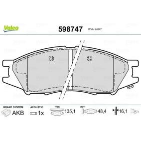 Bremsbeläge 598747 von VALEO günstig für 42,73 € online kaufen