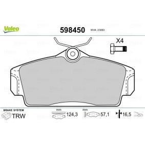Bremsbeläge 598450 von VALEO günstig für 38,66 € online kaufen