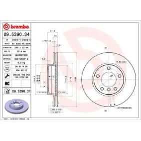 Bremsscheibe 09.5390.34 von BREMBO günstig für 47,22 € online kaufen