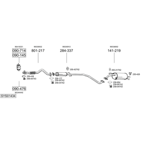 Achetez des Silencieux intermédiaire BOSAL 211-379 à prix pour 122,65 €