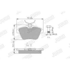 Bremsbeläge 571908J von JURID günstig für 22,43 € online kaufen
