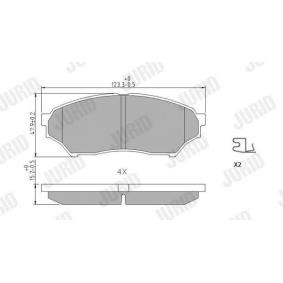 Compre Pastilhas de travão de JURID online para Pajero Mini I Lukket terrengbil (H51, H56A) a preços moderados