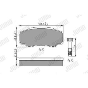 Bremsbeläge 573115J von JURID günstig für 26,81 € online kaufen