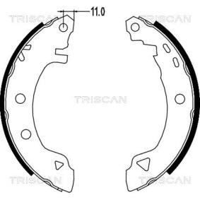 Bremsbackensatz 8100 15580 von TRISCAN günstig für 23,60 € online kaufen