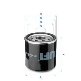 Comprar Filtro de aceite de UFI 23.424.00 a bajo precio de 7,98 €