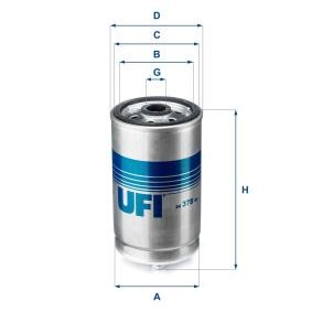 Acquista Filtro carburante da UFI 24.378.00 a buon mercato per soli 10,54 €