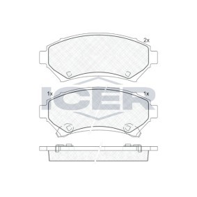 Bremsbeläge 141182 von ICER günstig für 26,66 € online kaufen