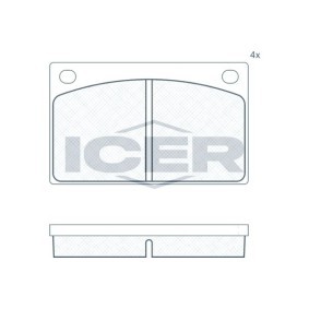 Comprar Juego de pastillas de freno de ICER 180088 a bajo precio de 20,03 €