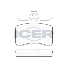 Bremsbeläge 180256 von ICER günstig für 11,20 € online kaufen