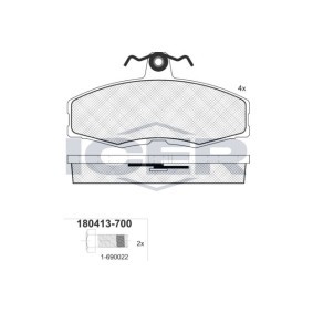 Achetez des Plaquettes de frein ICER 180413-700 à prix pour 14,59 €
