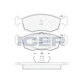 Achetez des Plaquettes de frein ICER 180543 à prix pour 15,30 €
