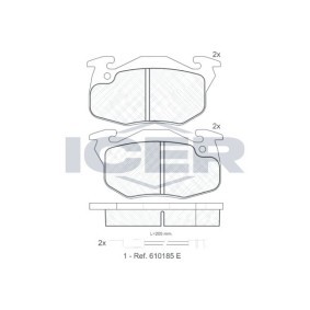 Achetez des Plaquettes de frein ICER 180633 à prix pour 15,47 €