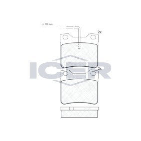 Achetez des Plaquettes de frein ICER 180787 à prix pour 15,17 €