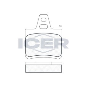 Bremsbeläge 180812 von ICER günstig für 14,30 € online kaufen