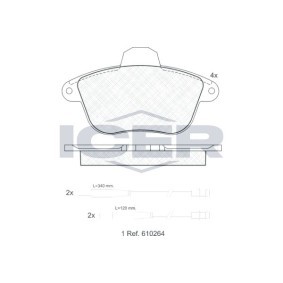 Achetez des Plaquettes de frein ICER 180857 à prix pour 15,85 €