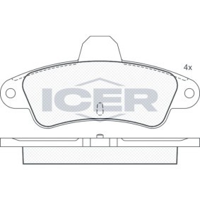 Achetez des Plaquettes de frein ICER 180918 à prix pour 22,27 €