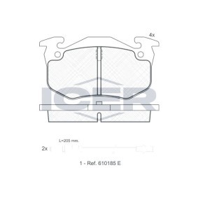 Acquista Kit pastiglie freni da ICER 180931 a buon mercato per soli 18,16 €
