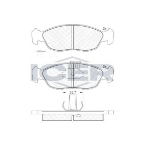 Achetez des Plaquettes de frein ICER 180932 à prix pour 18,78 €