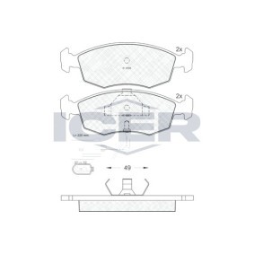 Acquista Kit pastiglie freni da ICER 180955 a buon mercato per soli 21,89 €