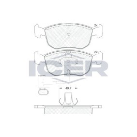 Achetez des Plaquettes de frein ICER 180957 à prix pour 20,85 €