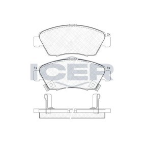 Compre Pastilhas de travão da ICER 180959 a um preço baixo por 22,39 €