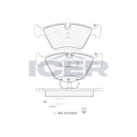 Achetez des Plaquettes de frein ICER 180992 à prix pour 16,40 €