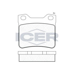 Achetez des Plaquettes de frein ICER 181109 à prix pour 28,64 €