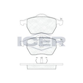 Achetez des Plaquettes de frein ICER 181131 à prix pour 21,01 €