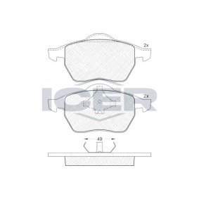 Achetez des Plaquettes de frein ICER 181139 à prix pour 20,21 €
