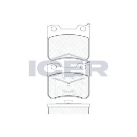 Achetez des Plaquettes de frein ICER 181150 à prix pour 25,24 €