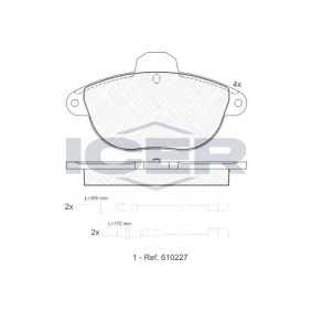 Bremsbeläge 181154 von ICER günstig für 14,52 € online kaufen