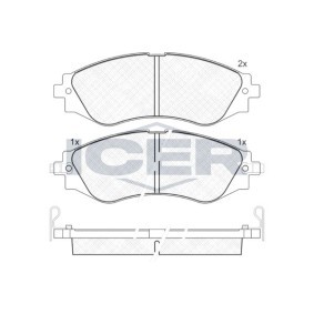 Achetez des Plaquettes de frein ICER 181260 à prix pour 20,85 €