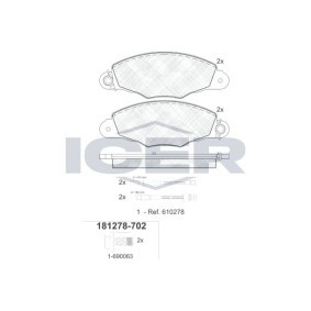 Bremsbeläge 181278-702 von ICER günstig für 18,91 € online kaufen