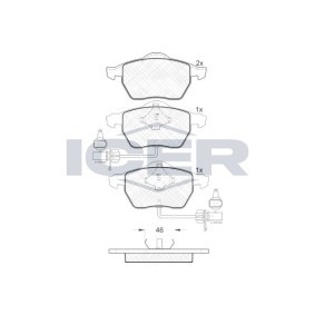 Achetez des Plaquettes de frein ICER 181331 à prix pour 31,96 €