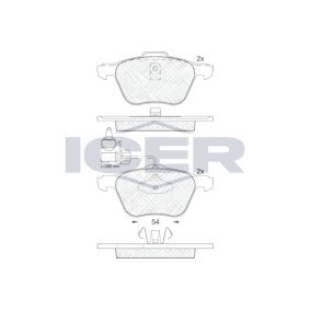 Achetez des Plaquettes de frein ICER 181395 à prix pour 38,23 €
