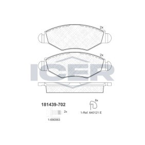 Bremsbeläge 181439-702 von ICER günstig für 23,18 € online kaufen