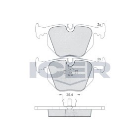 Compre Pastilhas de travão da ICER 181548 a um preço baixo por 20,64 €