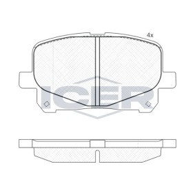 Bremsbeläge für TOYOTA von ICER