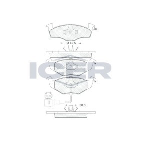 Achetez des Plaquettes de frein ICER 181590 à prix pour 25,93 €