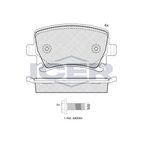 Achetez des Plaquettes de frein ICER 181600-703 à prix pour 19,67 €