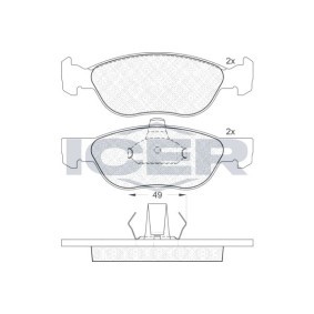 Comprar Juego de pastillas de freno de ICER 181602 a bajo precio de 25,02 €