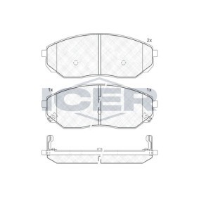 Comprar Juego de pastillas de freno de ICER 181606 a bajo precio de 28,75 €