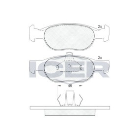 Comprar Juego de pastillas de freno de ICER 181616 a bajo precio de 27,68 €