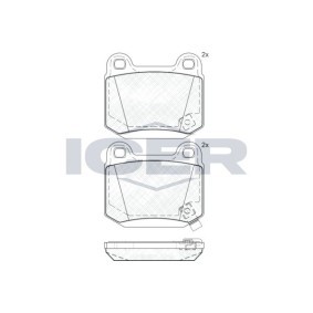Bremsbeläge 181634 von ICER günstig für 15,12 € online kaufen
